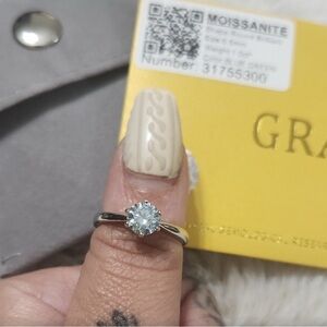 Moissanite Silver Ring
